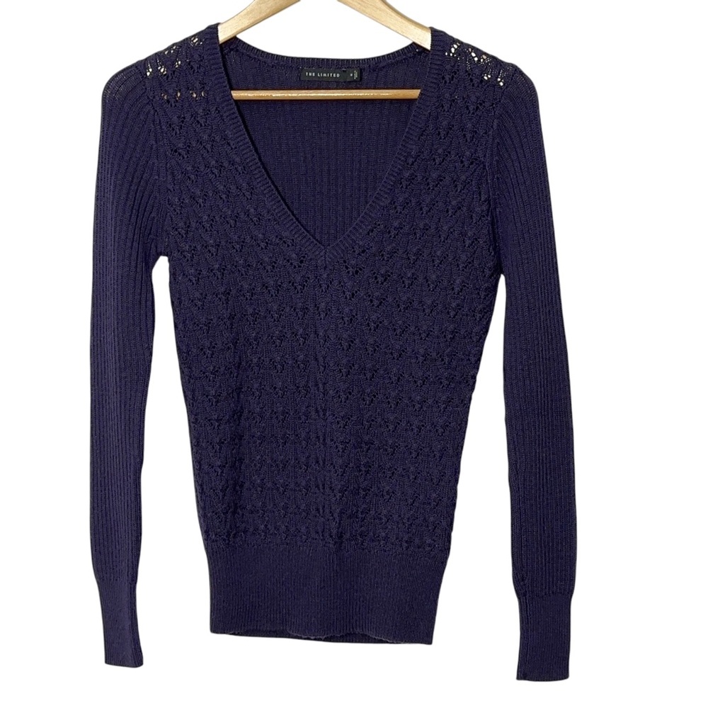 The Limited Womens Wool Blend Sweater V Neck Size M Autumn Casual